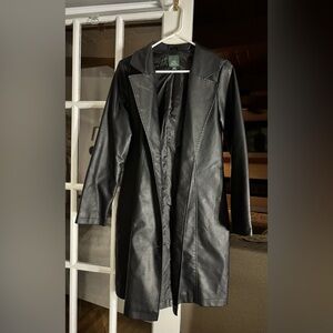 Women's Black Leather Coat